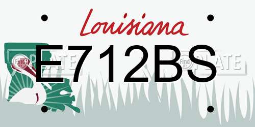 E712BS Louisiana License Plate