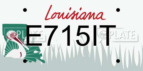 E715IT Louisiana License Plate