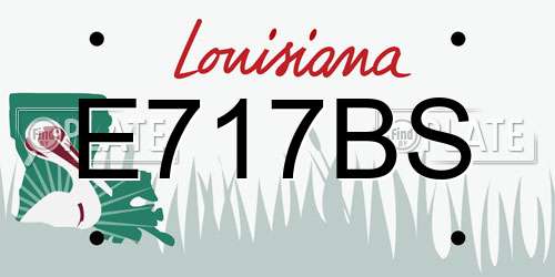 E717BS Louisiana License Plate