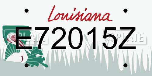 E72015Z Louisiana License Plate