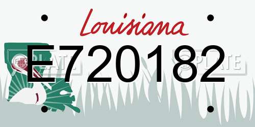 E720182 Louisiana License Plate
