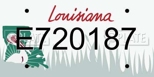 E720187 Louisiana License Plate