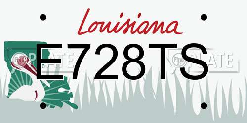 E728TS Louisiana License Plate