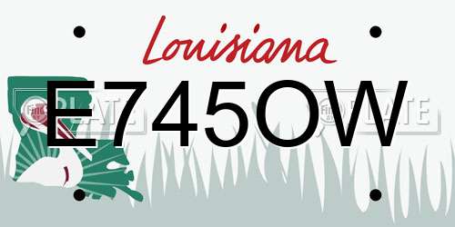 E745OW Louisiana License Plate