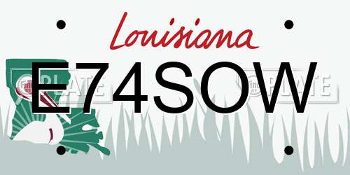E74SOW Louisiana License Plate