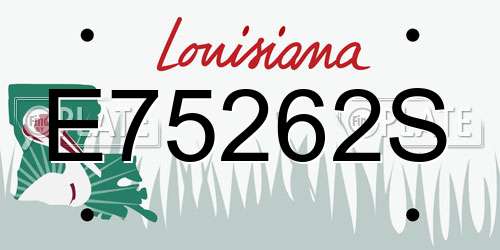 E75262S Louisiana License Plate