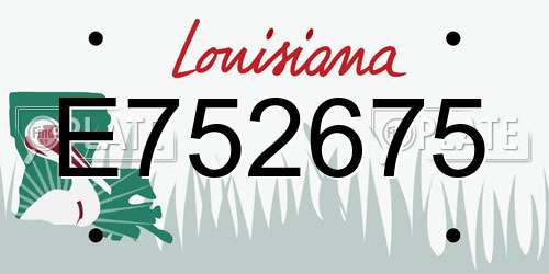 E752675 Louisiana License Plate