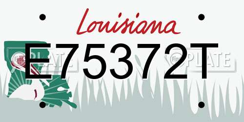 E75372T Louisiana License Plate