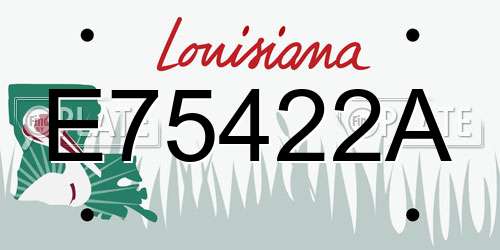E75422A Louisiana License Plate