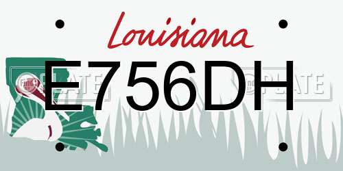 E756DH Louisiana License Plate