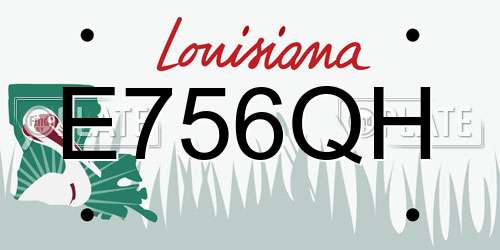 E756QH Louisiana License Plate
