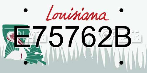 E75762B Louisiana License Plate