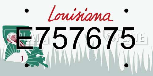 E757675 Louisiana License Plate