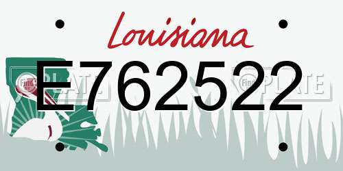 E762522 Louisiana License Plate