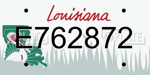 E762872 Louisiana License Plate