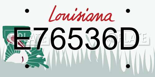 E76536D Louisiana License Plate