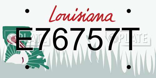 E76757T Louisiana License Plate