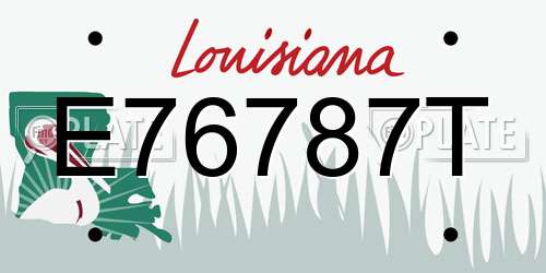 E76787T Louisiana License Plate