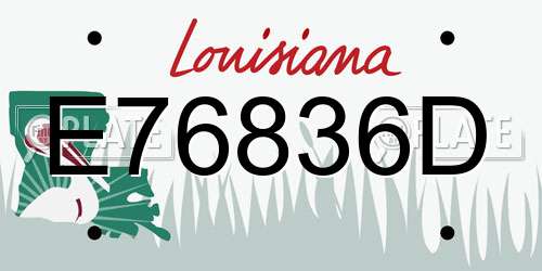 E76836D Louisiana License Plate