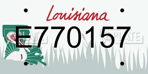 E770157 Louisiana License Plate