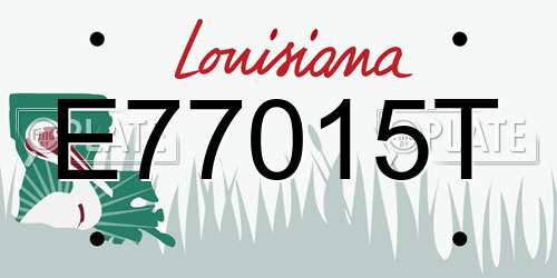 E77015T Louisiana License Plate