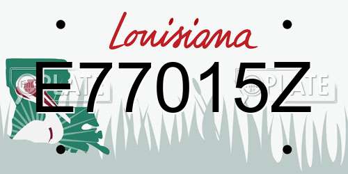 E77015Z Louisiana License Plate