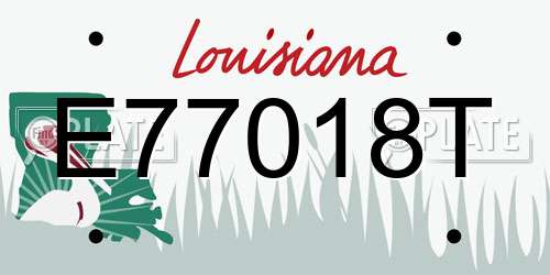 E77018T Louisiana License Plate