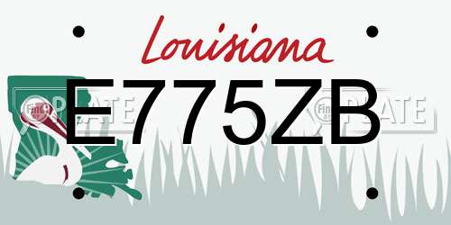 E775ZB Louisiana License Plate