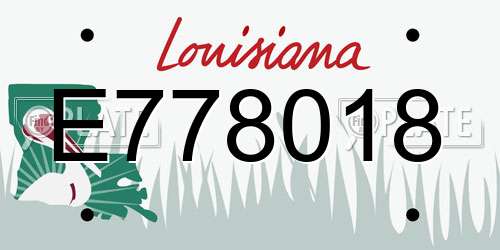 E778018 Louisiana License Plate