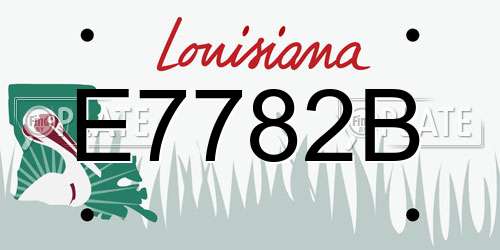 E7782B Louisiana License Plate