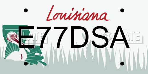 E77DSA Louisiana License Plate