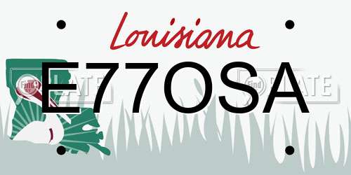 E77OSA Louisiana License Plate