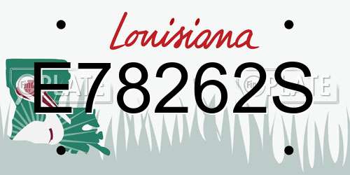 E78262S Louisiana License Plate