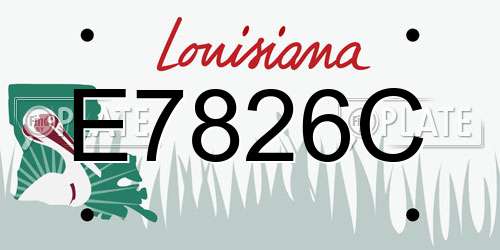 E7826C Louisiana License Plate