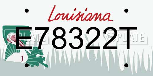 E78322T Louisiana License Plate