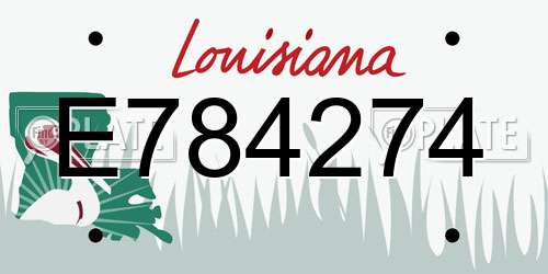 E784274 Louisiana License Plate