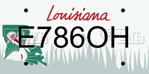 E786OH Louisiana License Plate