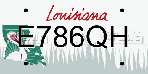 E786QH Louisiana License Plate