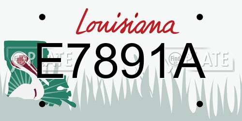 E7891A Louisiana License Plate