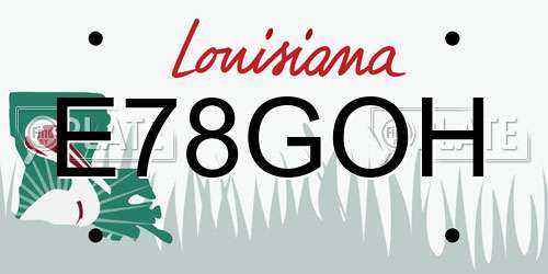 E78GOH Louisiana License Plate