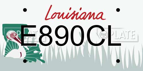 E890CL Louisiana License Plate