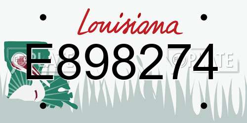 E898274 Louisiana License Plate