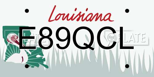 E89QCL Louisiana License Plate