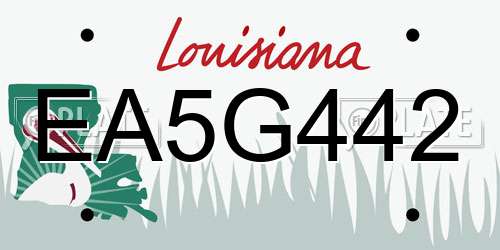 EA5G442 Louisiana License Plate