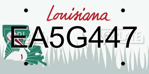 EA5G447 Louisiana License Plate