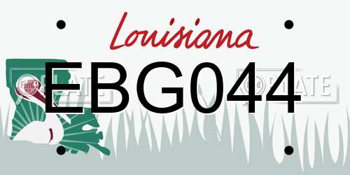 EBG044 Louisiana License Plate