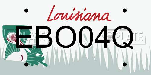 EBO04Q Louisiana License Plate