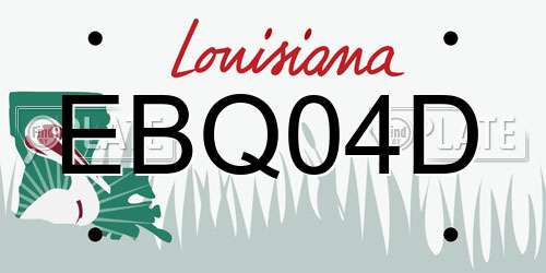 EBQ04D Louisiana License Plate
