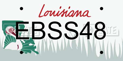 EBSS48 Louisiana License Plate