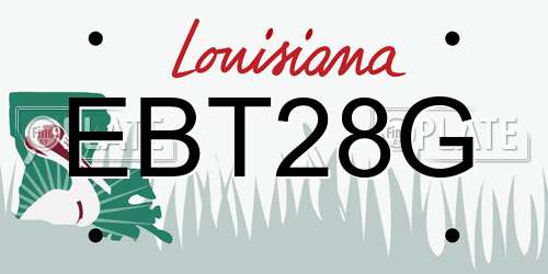 EBT28G Louisiana License Plate